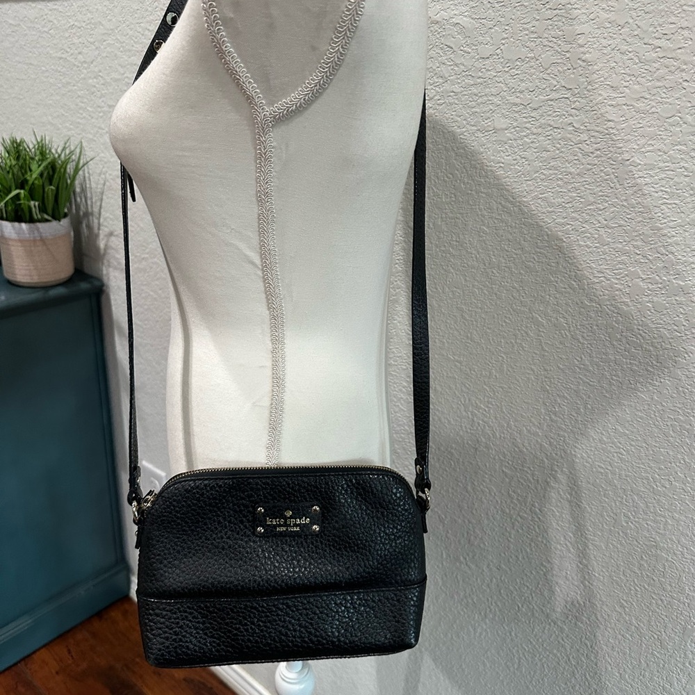 Kate Spade Pebbled Leather Crossbody Bag - Black